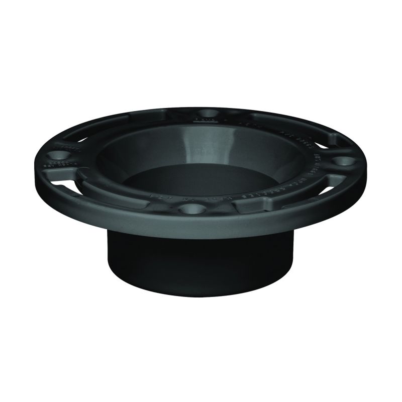 Oatey 43508 Closet Flange, 3 in Connection, ABS, Black, For: 3 in SCH 40 DWV Pipes Black