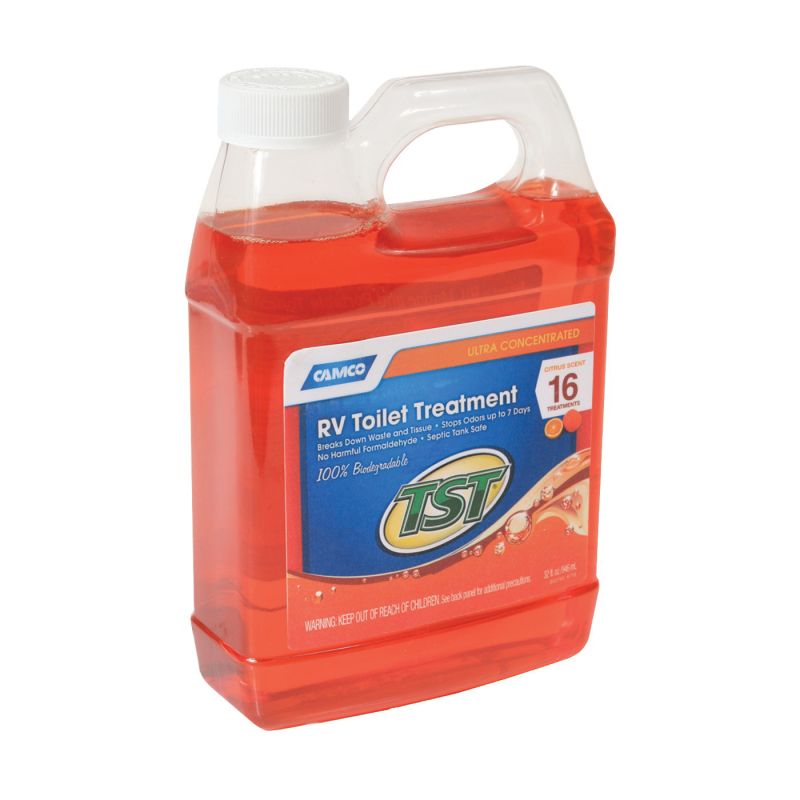 Camco USA 41192 RV Toilet Treatment, 32 oz, Bottle, Liquid, Citrus Transparent Orange
