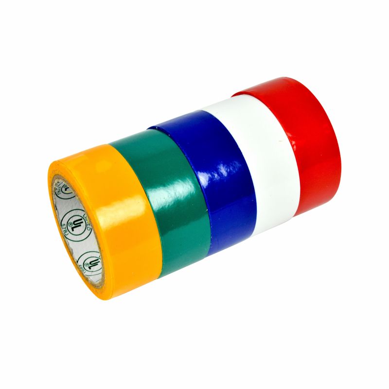 Gardner Bender GTPR-575 Electrical Tape, 12 ft L, 3/4 in W, Assorted Assorted
