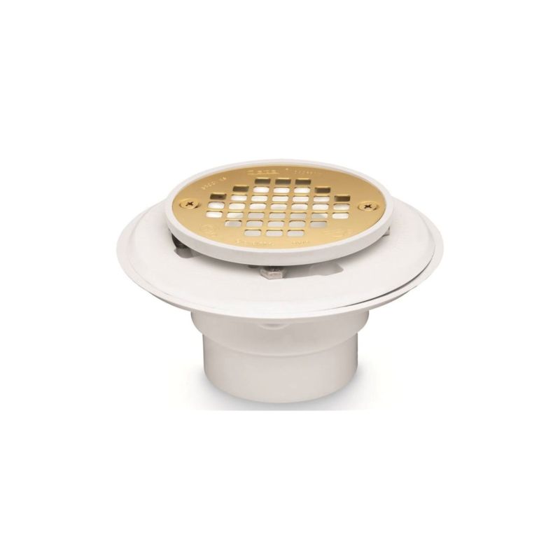 Oatey 42404 Shower Drain, PVC, White, For: 2 in, 3 in Pipes White