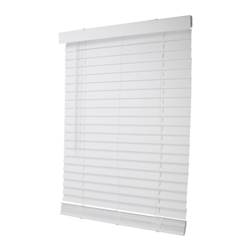 Simple Spaces FWMB-10 Blind, 64 in L, 29 in W, Faux Wood, White White