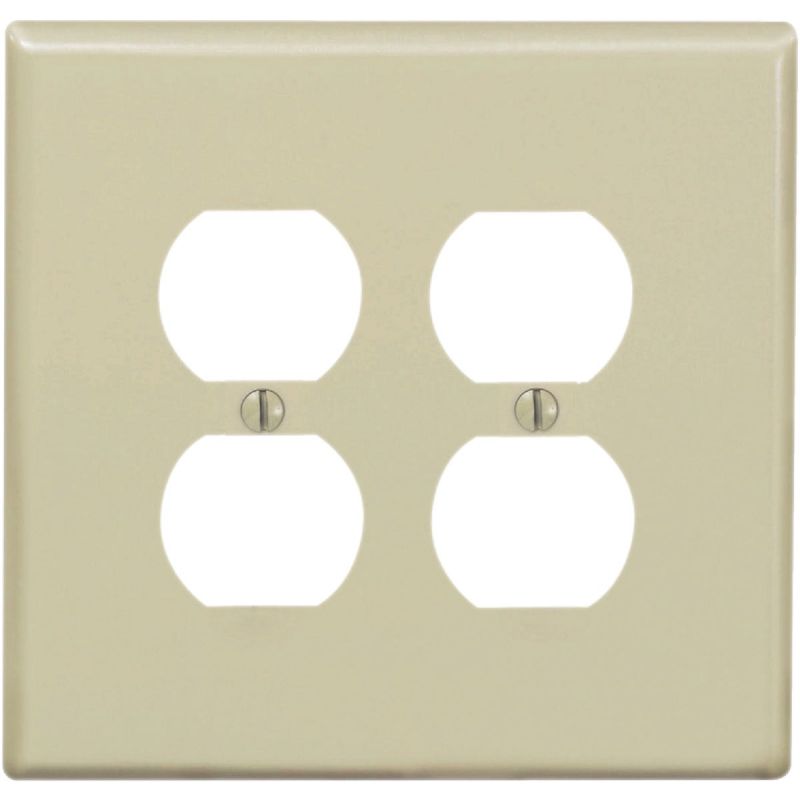 Leviton Mid-Way Thermoplastic Nylon Outlet Wall Plate Ivory