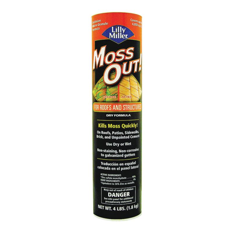 Moss Out! 100099152 Moss and Algae Killer, Granular, White, 4 lb White