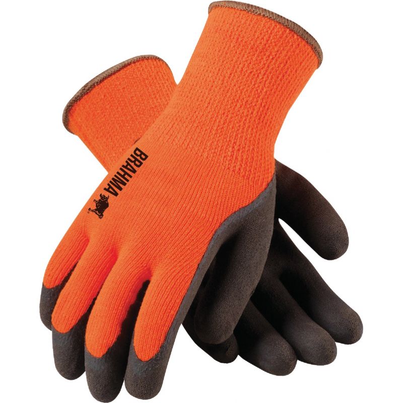 Brahma Thermo Men&#039;s Winter Work Gloves L, Black &amp; Hi Vis Orange