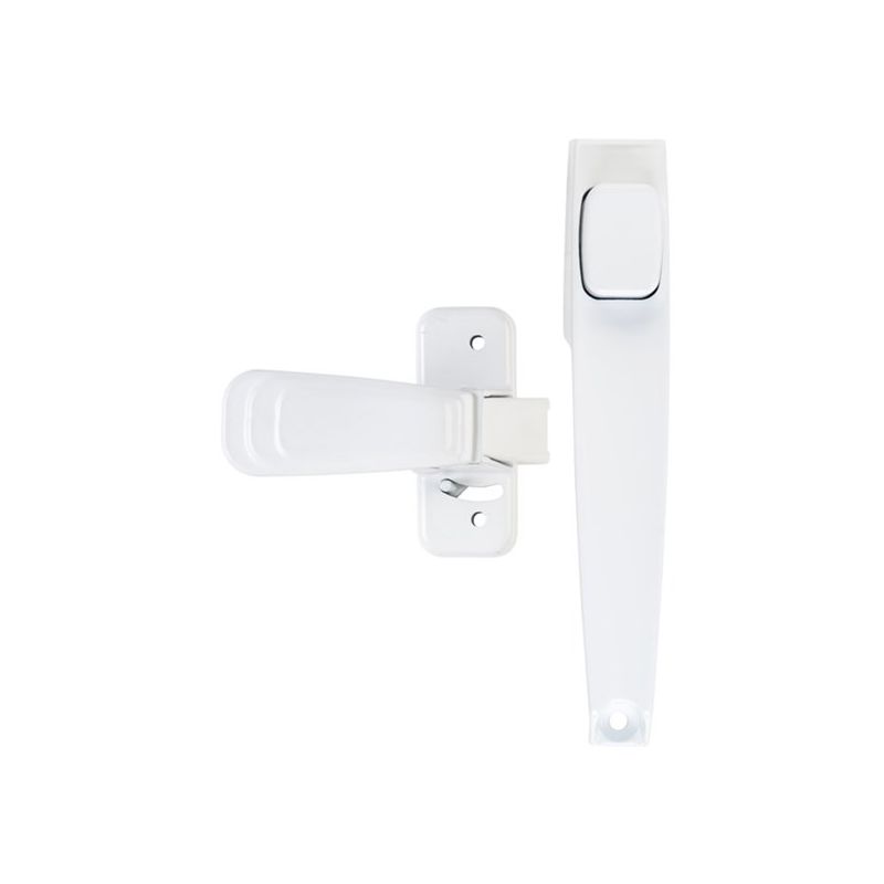 Wright Products V444-2WH Keyed Pushbutton Handle, 3/4 to 2 in Thick Door White