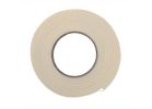 Frost King R534WH Foam Tape, 3/4 in W, 10 ft L, 5/16 in Thick, Rubber, White White