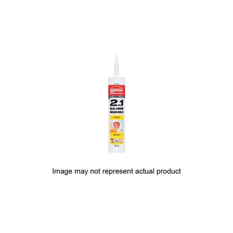 LePage Seal &amp; Bond 1787493 2-in-1 Adhesive and Sealant, Clear, 295 mL Clear