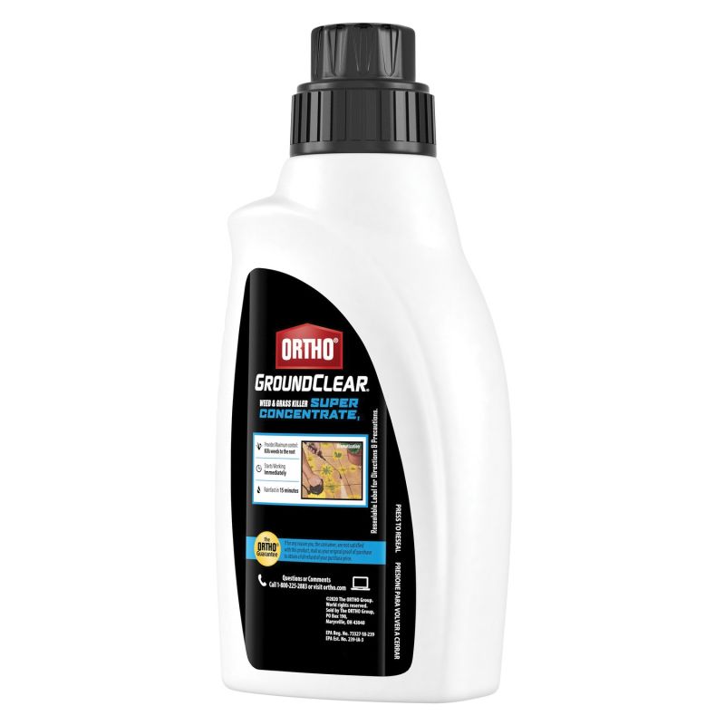 Ortho GROUNDCLEAR 4651005 Concentrated Weed and Grass Killer, Liquid, Dark Brown, 32 oz Bottle Dark Brown