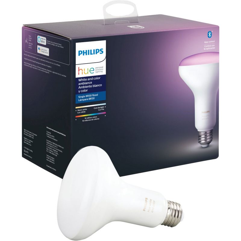 Philips Hue White &amp; Color Ambiance BR30 LED Floodlight Light Bulb