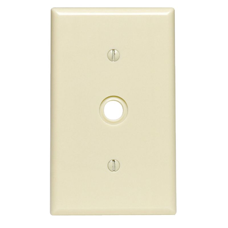 Leviton Telephone/Cable Wall Plate With Knockout Ivory