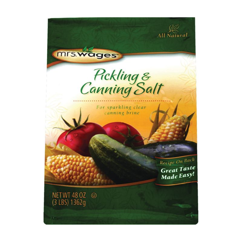 Mrs. Wages W510-B4425 Pickling and Canning Salt, 48 oz Pouch (Pack of 6)