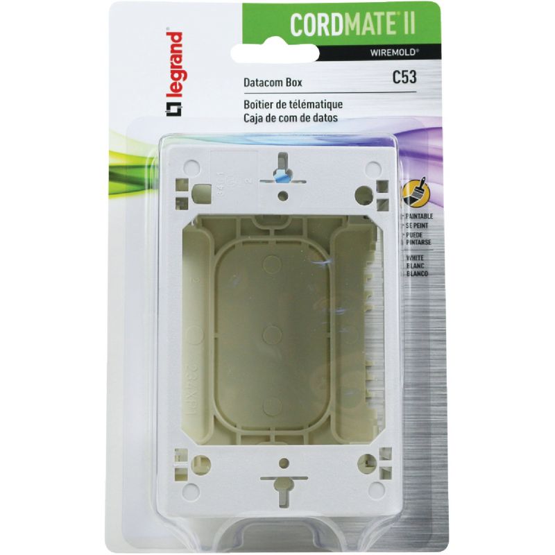 Wiremold CordMate II Datacom Box White