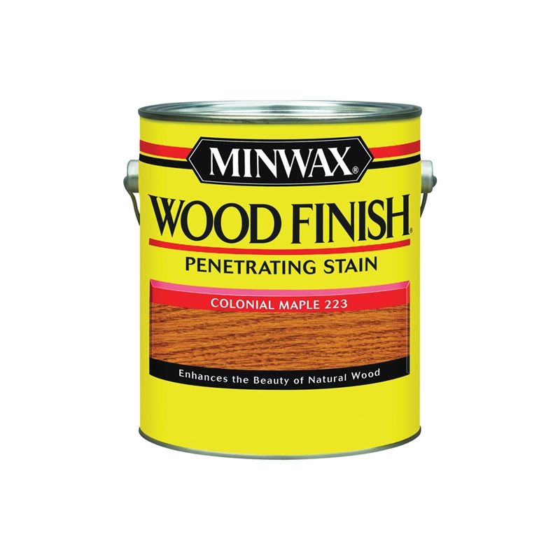 Minwax 71005000 Wood Stain, Colonial Maple, Liquid, 1 gal, Can Colonial Maple