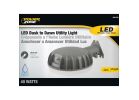 PowerZone O-BL-L4000DX Utility Light, 60 A, 110-240 V, 40 W, 4000 Lumens, 4000 Color Temp, Aluminum Alloy Fixture