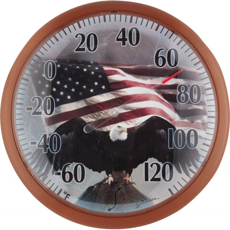 Taylor Springfield 13 25 Flag Dial, Springfield Outdoor Thermometer And Clock
