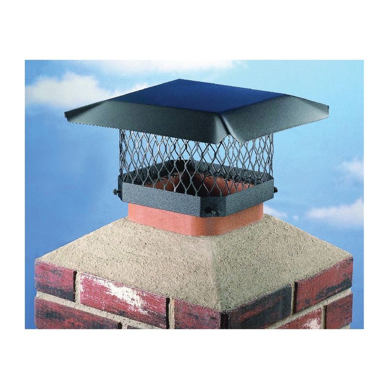 Shelter SC913 Shelter Chimney Cap, Steel, Black, Powder-Coated, Fits Duct Size: 7-1/2 x 11-1/2 to 9-1/2 x 13-1/2 in Black
