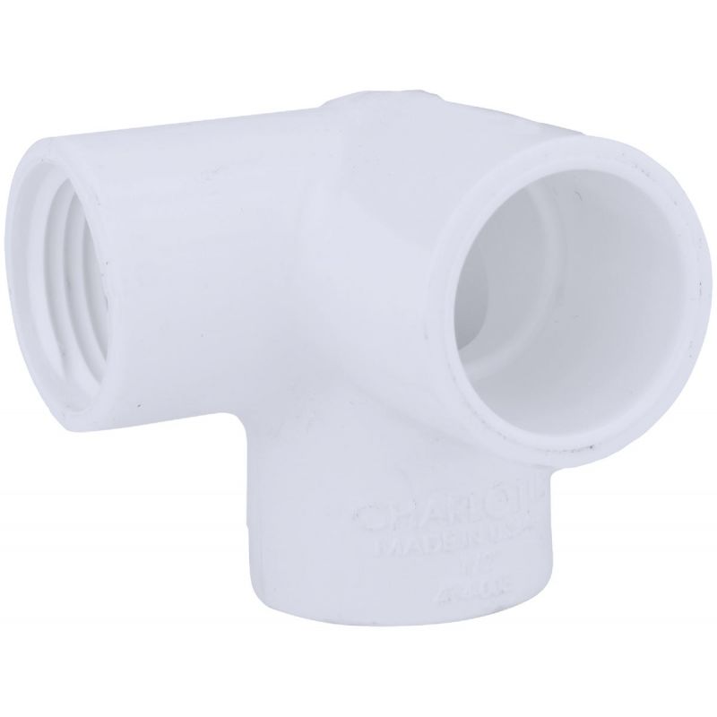 Charlotte Pipe Schedule 40 PVC Elbow with Side Inlet (Slip x Slip x Female) 1/2 In. X 1/2 Slip X 1/2 In. Female