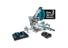 Makita LXT XSL07PT Miter Saw with Laser Kit, Battery, 12 in Dia Blade, 4400 rpm Speed, 0 to 60 deg Max Miter Angle Teal