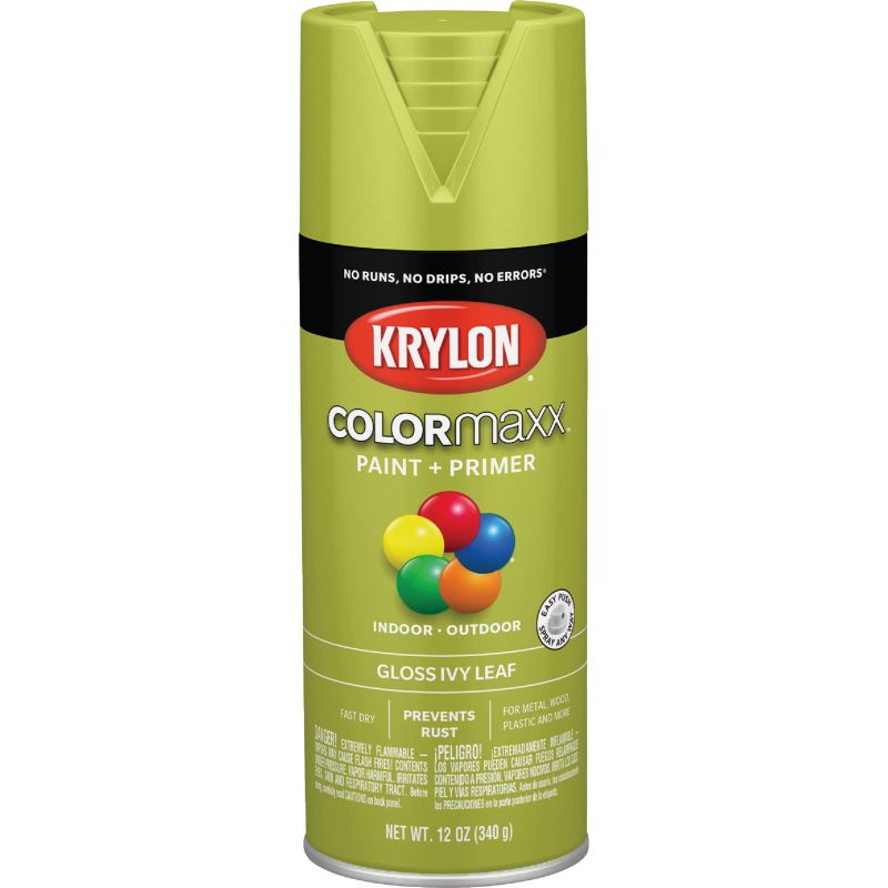 Krylon ColorMaxx Spray Paint + Primer Ivy Leaf, 12 Oz.