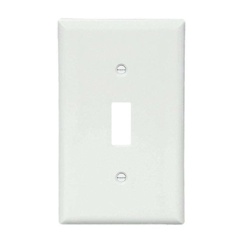 Eaton Wiring Devices BP5134W Wallplate, 4-1/2 in L, 2-3/4 in W, 1 -Gang, Nylon, White, High-Gloss White