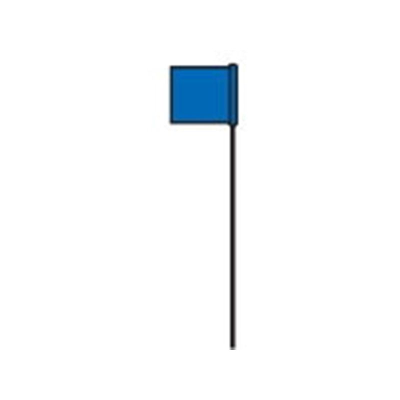 Hy-Ko SF-21/BL Safety/Boundary Stake Flag, 21 in L, 1-1/2 in W, Blue, Vinyl Blue (Pack of 25)