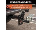 Curt 48200 Ball and Pintle Combination, 2-5/16 in Dia Eye, 16,000 lb Working Load, Steel, Powder-Coated Black