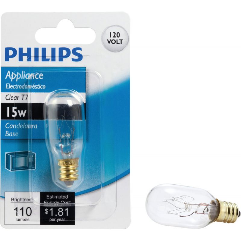 Philips T7 Candelabra Base Incandescent Appliance Light Bulb