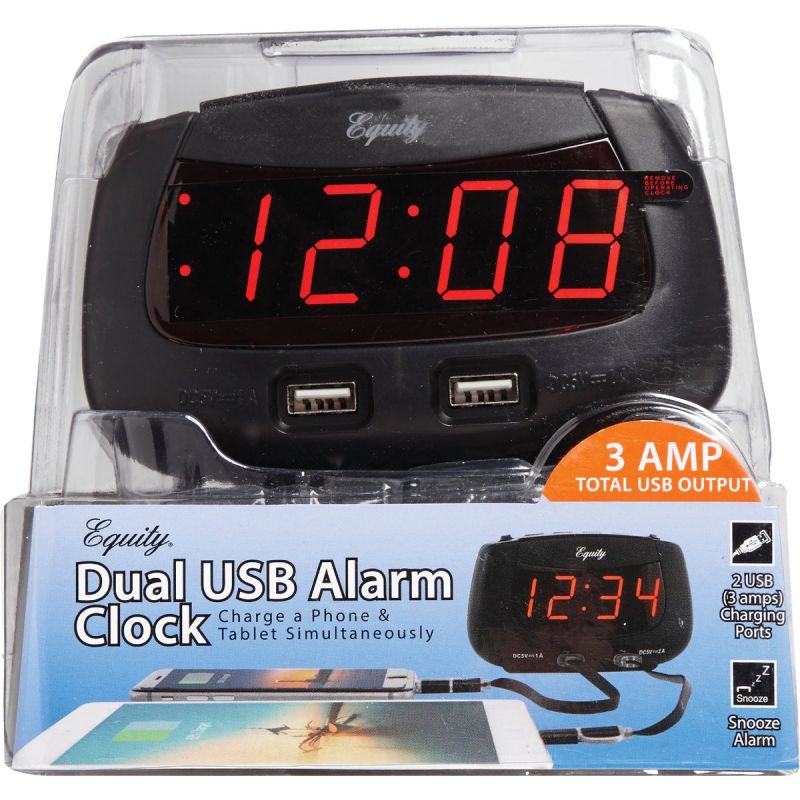 La Crosse Technology Equity Dual USB Electric Alarm Clock