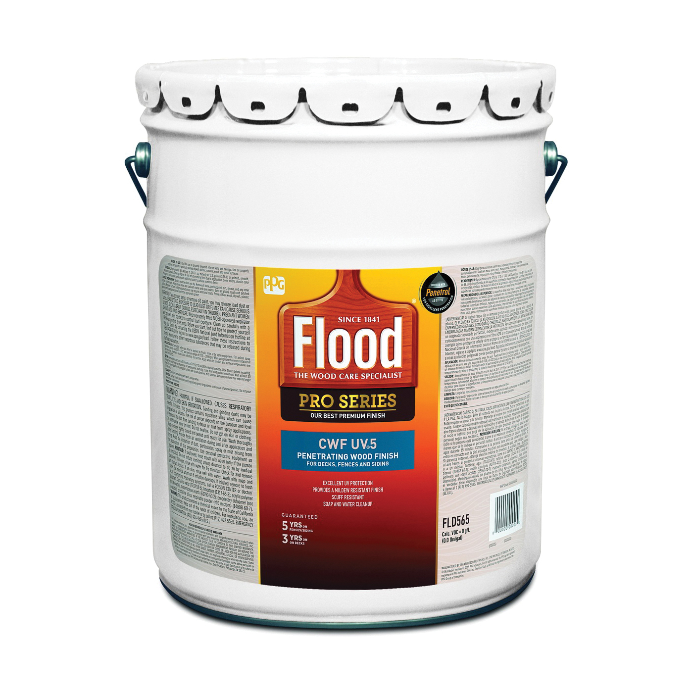 Buy Flood FLD565-05 Wood Finish, Natural, Liquid, 5 gal, Can Natural