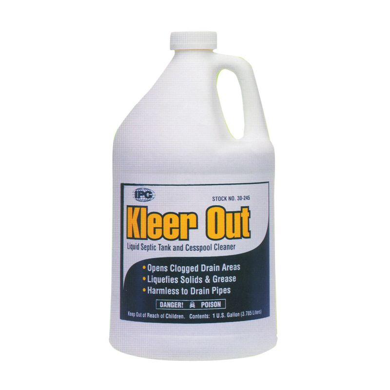 ComStar Kleer Out Series 30-245 Septic Tank Cleaner, Liquid, Clear, Odorless, 1 gal Bottle Clear (Pack of 4)