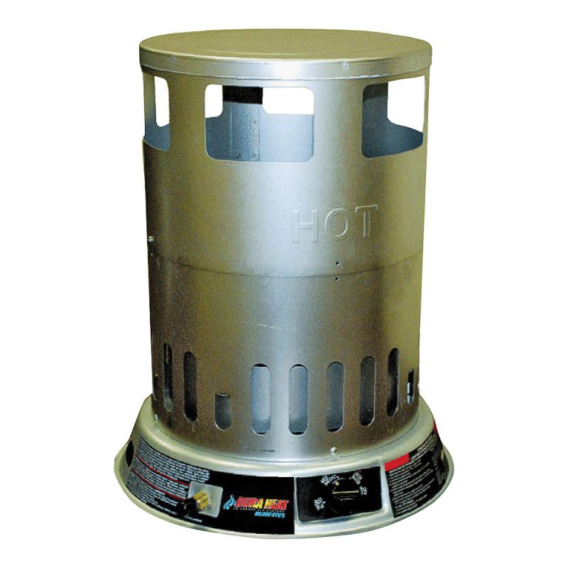 Dura Heat LPC80 Convection Heater, Liquid Propane, 50000 to 80000 Btu, 2000 sq-ft Heating Area, Silver Silver