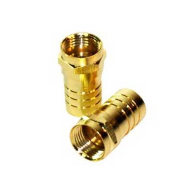 RCA CVH145 Crimp-On Connector, Female Connector, Brass Housing Material