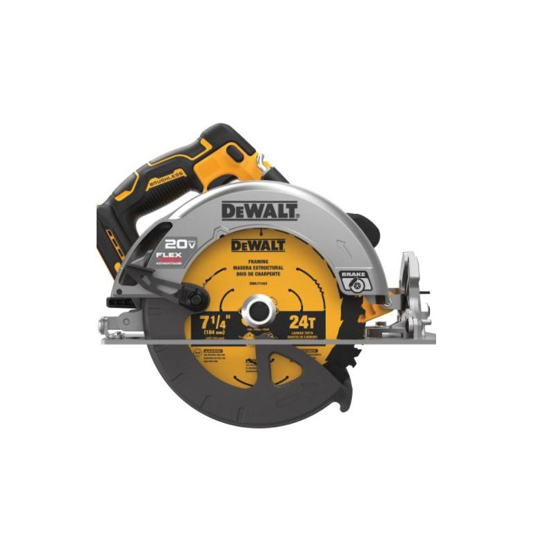 DeWALT DCS573B Brushless Circular Saw with Flexvolt Advantage, Tool Only, 20 V, 7-1/4 in Dia Blade