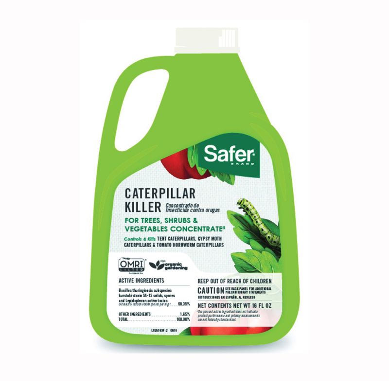 Safer 5163-6 Caterpillar Killer, Liquid, 16 oz Tan