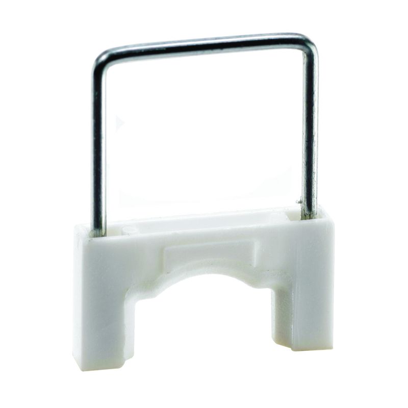 Gardner Bender MPS-2100 Cable Staple, 3/8 in W Crown, 7/8 in L Leg, Metal/Plastic White