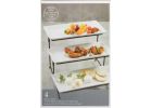 Gibson Home Gracious Dining 3-Tier Serving Plates with Stand