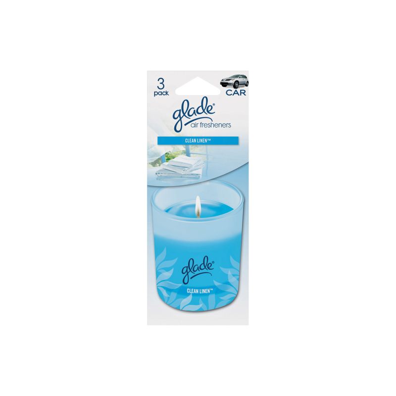 Glade 800002140 Air Freshener Card, Solid, Clean Linen Clear