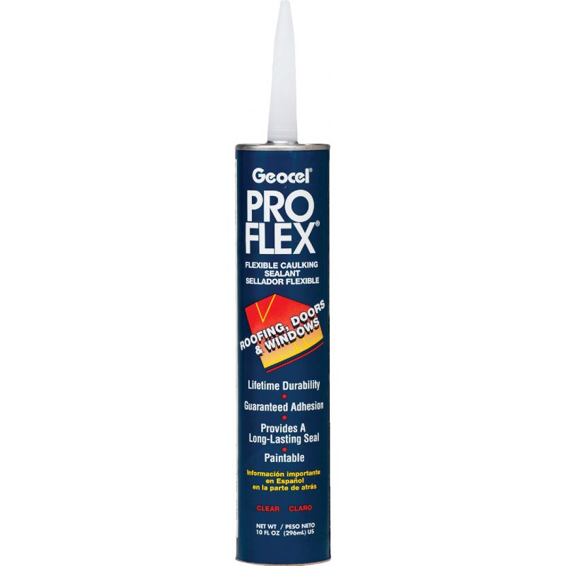 Geocel Pro Flex Caulking Polymer Sealant Clear, 10 Oz.