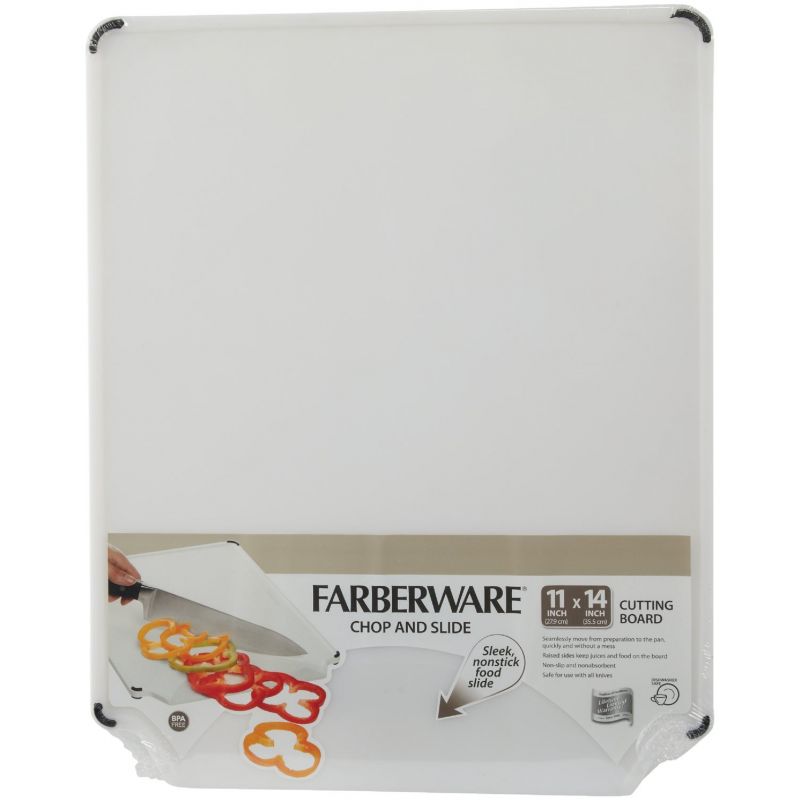 Farberware Non-Slip Poly Cutting Board White