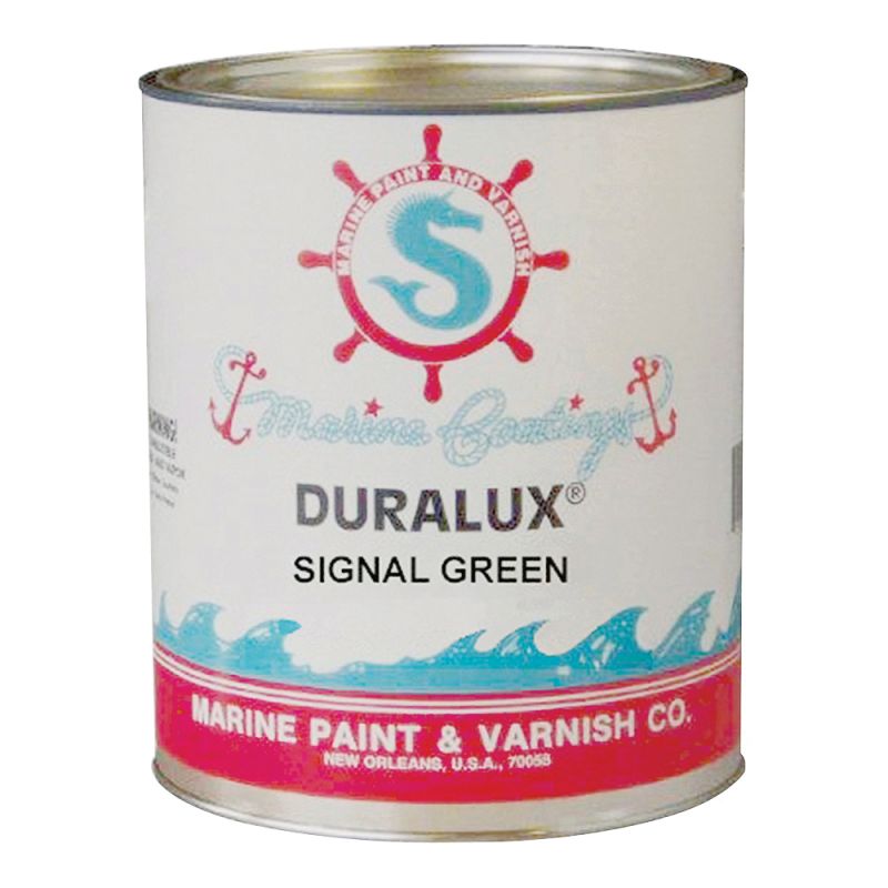 Duralux M749-4 Marine Enamel, Signal Green, 1 qt Can Signal Green