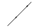 Nuvo Iron SQI2BS Double Ball and Sphere Stair Baluster, 44 in H, 1/2 in W, Square, Steel, Black Black