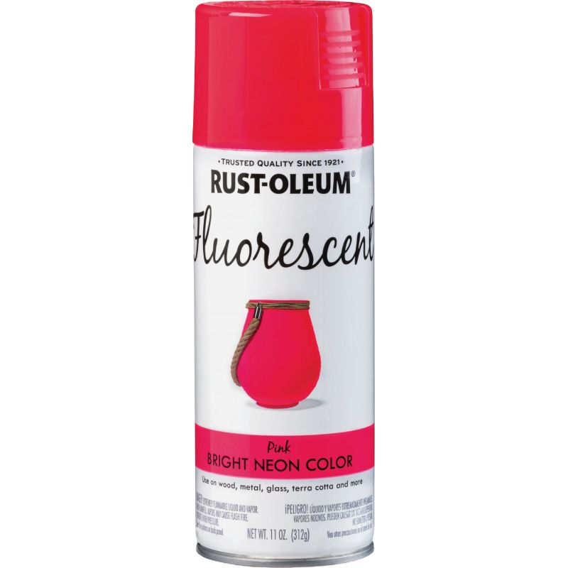 Rust-Oleum Specialty Fluorescent Spray Paint Fluorescent Pink, 11 Oz.