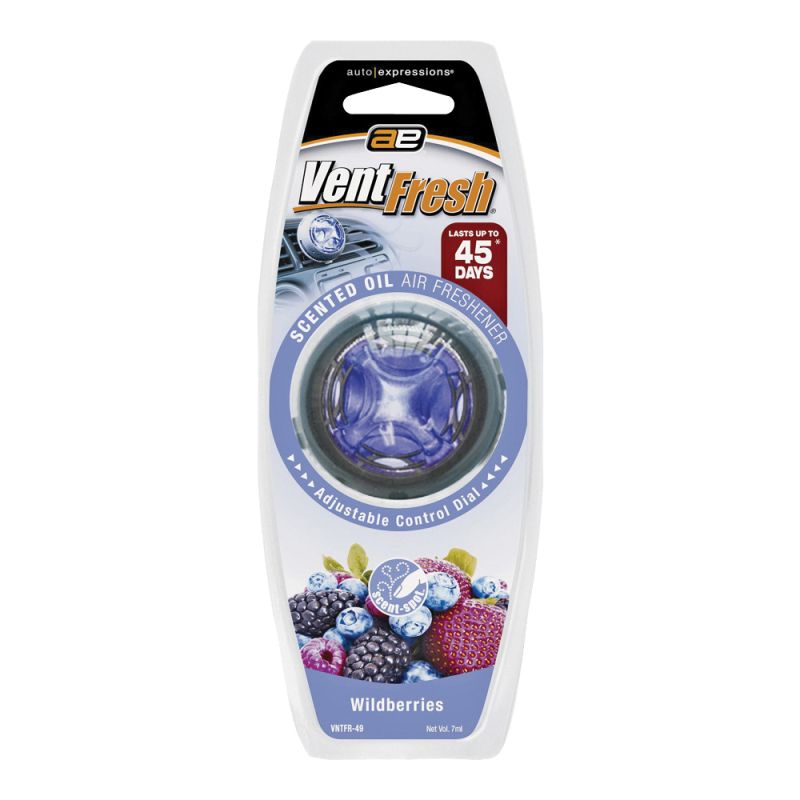 Auto Expressions Vent Fresh VNTFR-49 Air Freshener, Liquid, Wildberry (Pack of 4)
