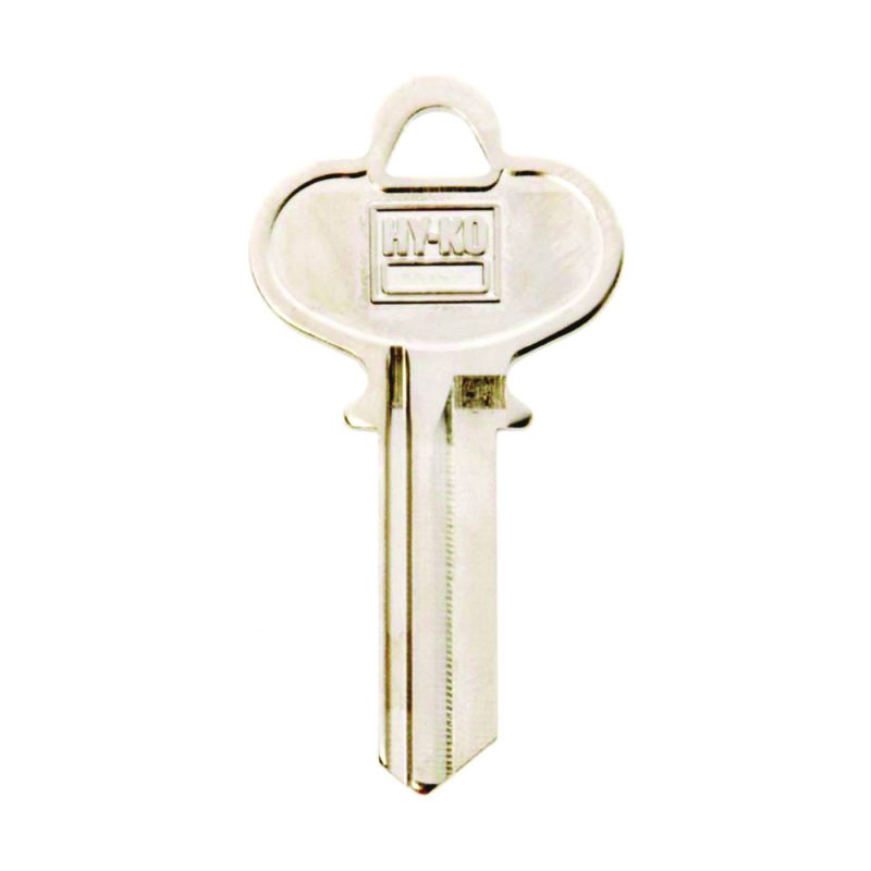 Hy-Ko 11010DE5 Key Blank, Brass, Nickel, For: Dexter Cabinet, House Locks and Padlocks