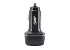 PowerZone U53 Dual USB Car Charger, 12 to 24 V Input, 5 V Output, 2.4 A Charge, Black Black