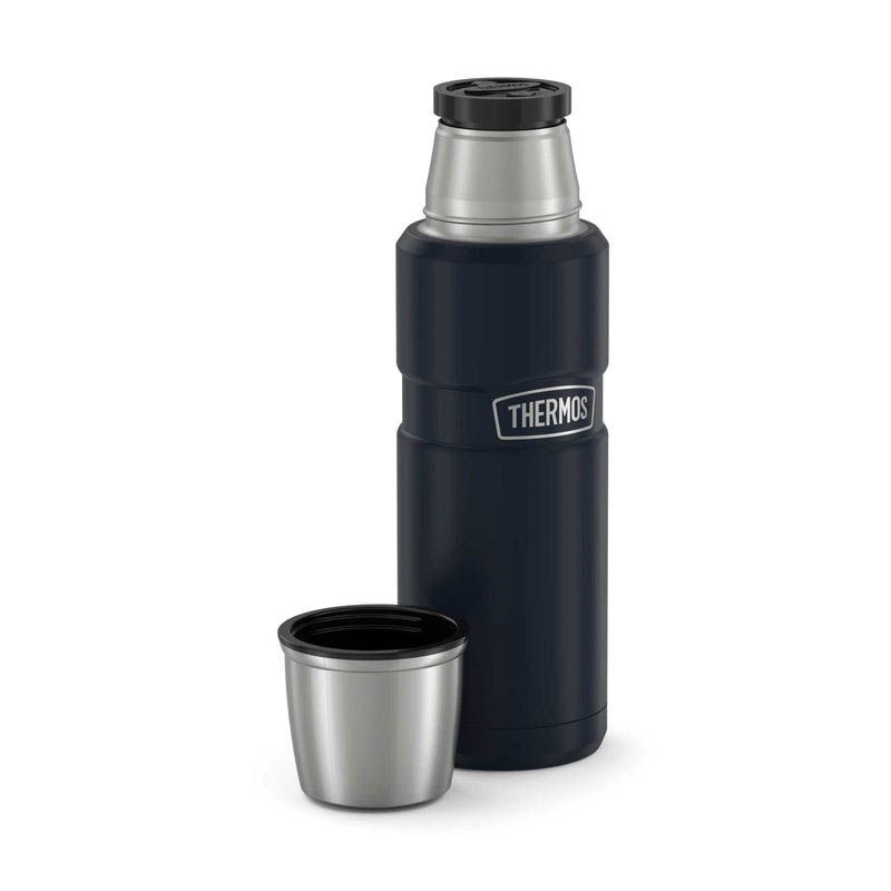 Thermos Stainless King SK2000MDB4 Beverage Bottle, 16 oz Capacity, Stainless Steel, Midnight Blue 16 Oz, Midnight Blue