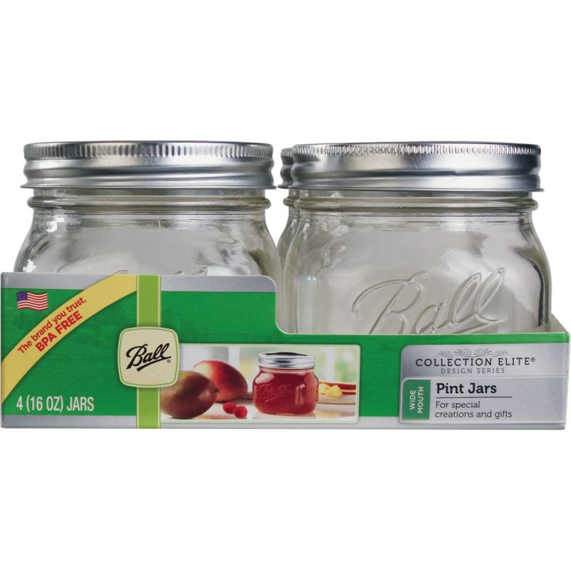 Ball Collection Elite Mason Canning Jar 1 Pt. (Pack of 4)