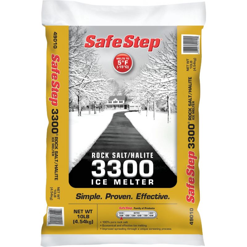 Safe Step 3300 Rock Salt/Halite Ice Melt (Pack of 4)