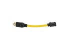 Prime AD100801L Twist to U-Ground Adapter, 15 A, 125 V, 3 -Outlet, Yellow Yellow