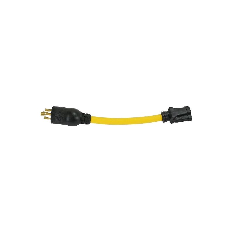 Prime AD100801L Twist to U-Ground Adapter, 15 A, 125 V, 3 -Outlet, Yellow Yellow